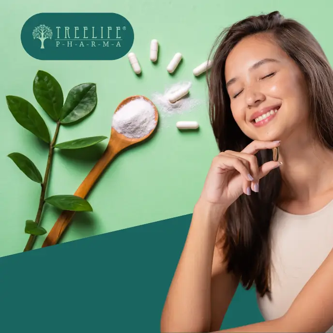 Donna che assume una capsula gel